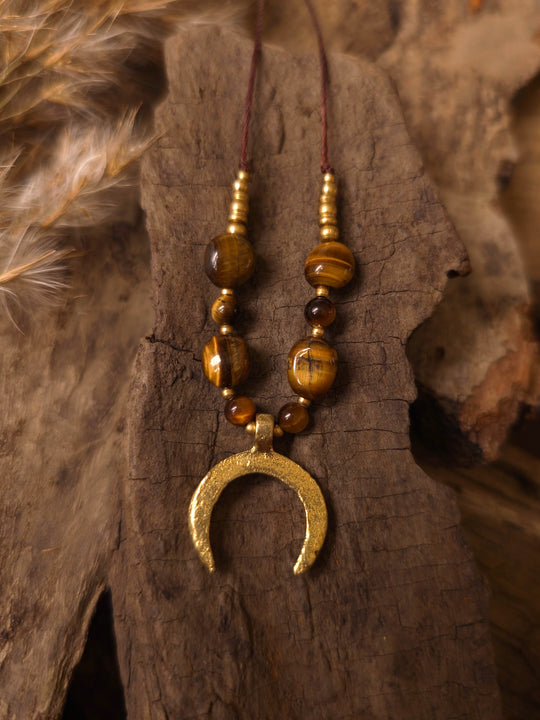 Lunessa - Tiger's Eye Moon Necklace