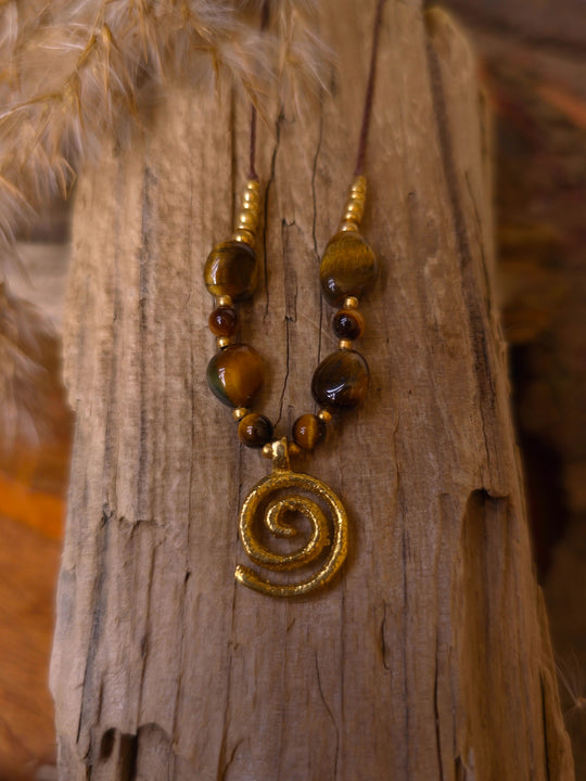 Spiralita - Tiger's Eye Spiral Necklace