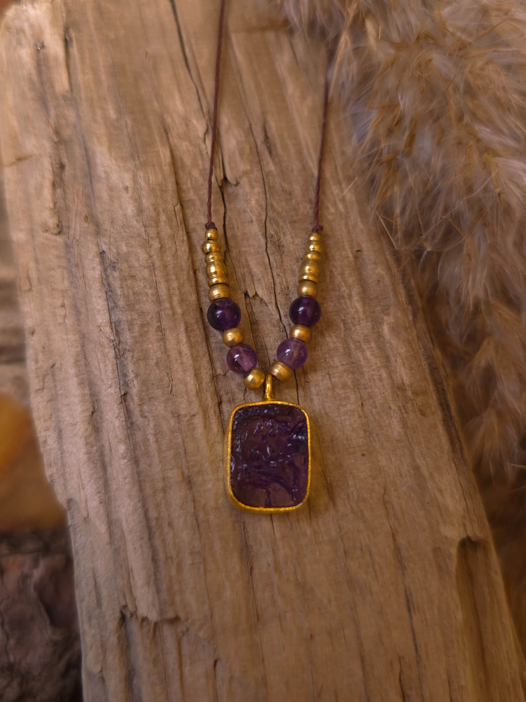 Wild Violet - Raw Purple Amethyst Necklace