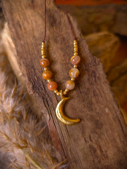 Mirella - Jasper Moon Necklace