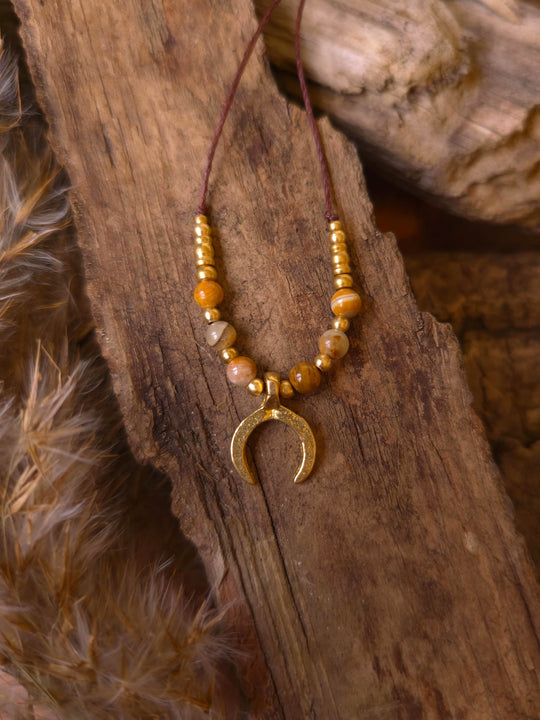 Lunara - Jasper Moon Necklace