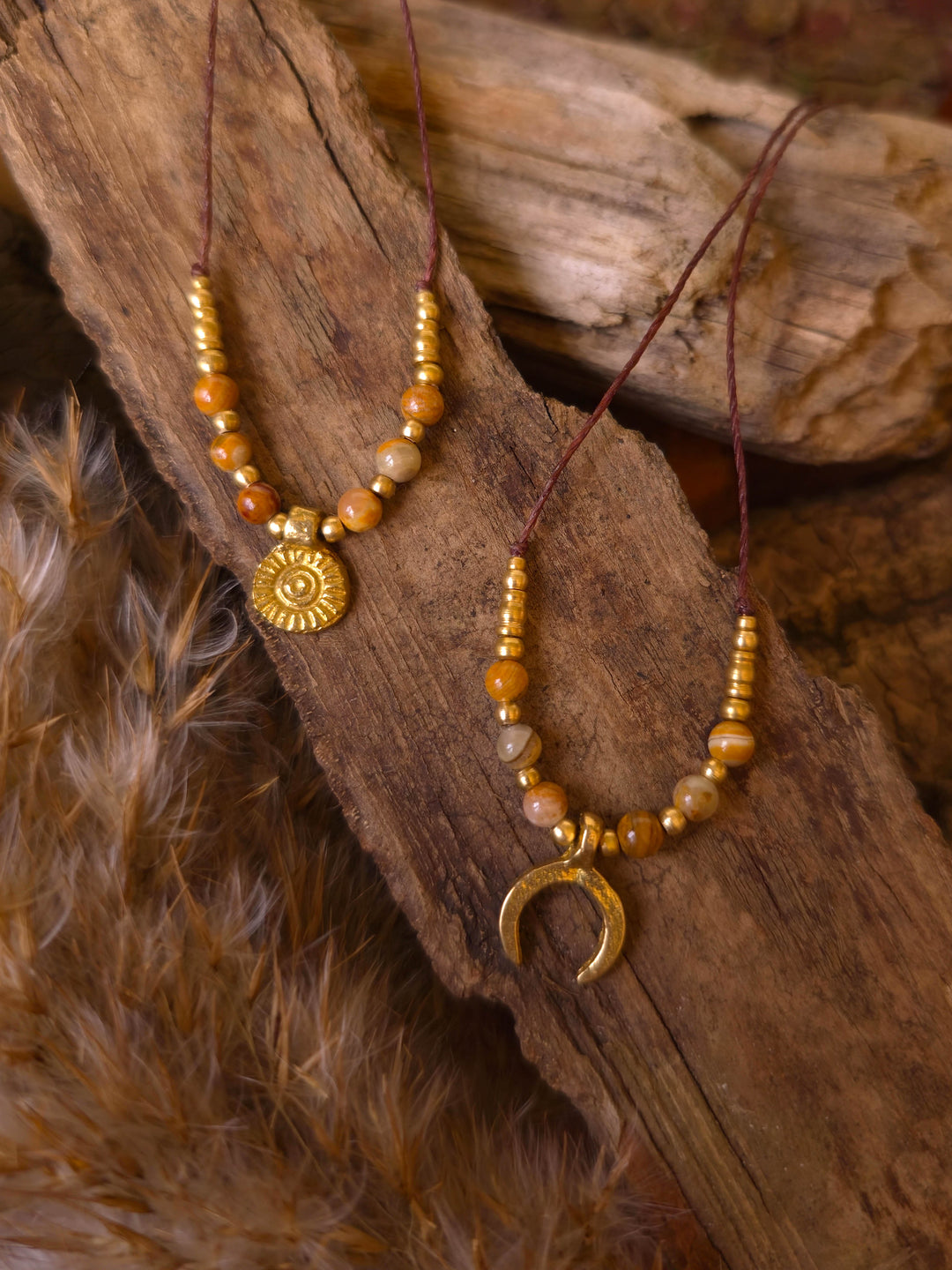 Lunara - Jasper Moon Necklace