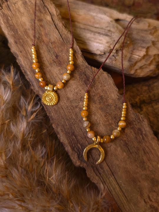 Lunara - Jasper Moon Necklace