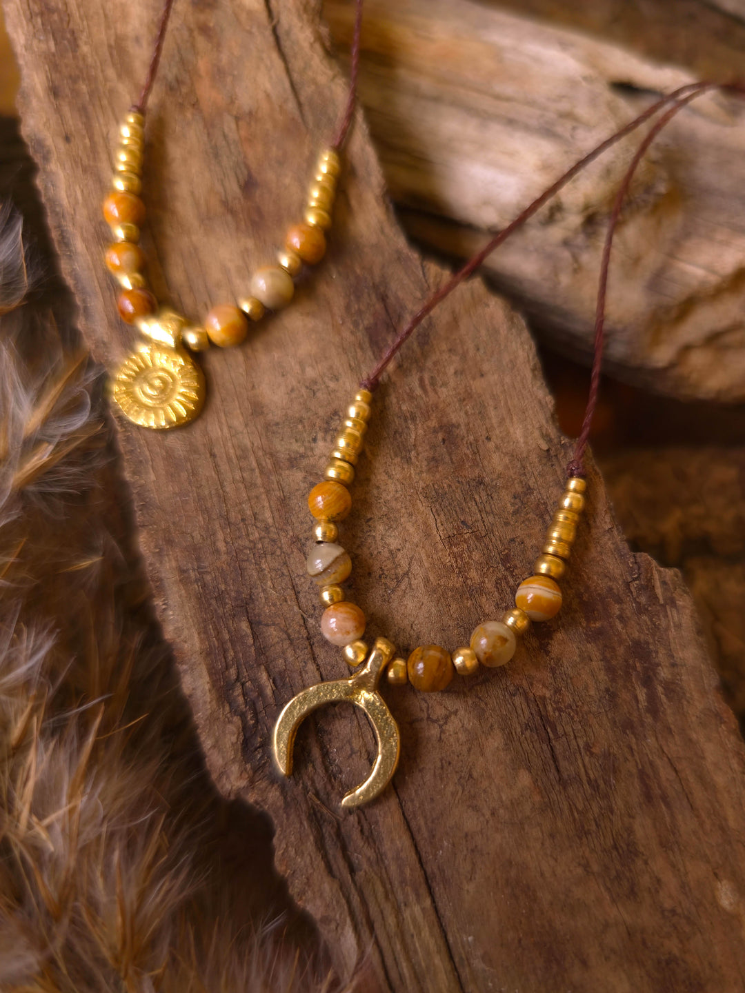 Lunara - Jasper Moon Necklace