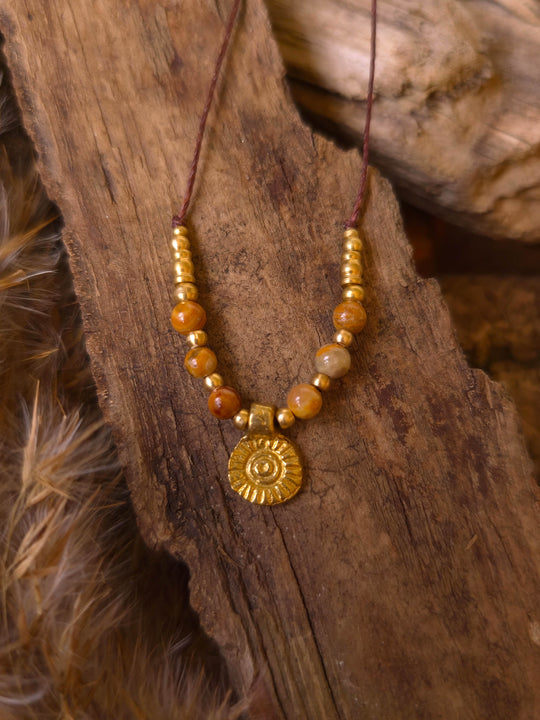 Solara - Jasper Sun Necklace