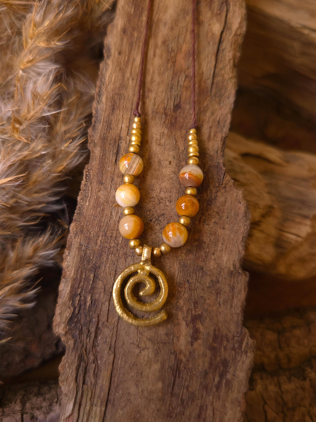 Terra Spiral - Jasper Spiral Necklace
