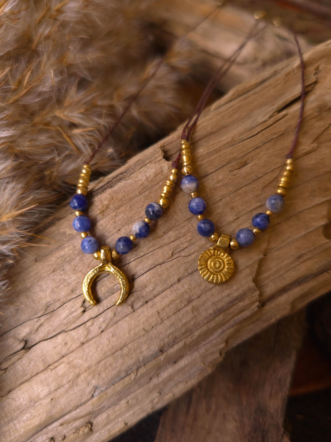 Solara - Sodalite Sun Necklace
