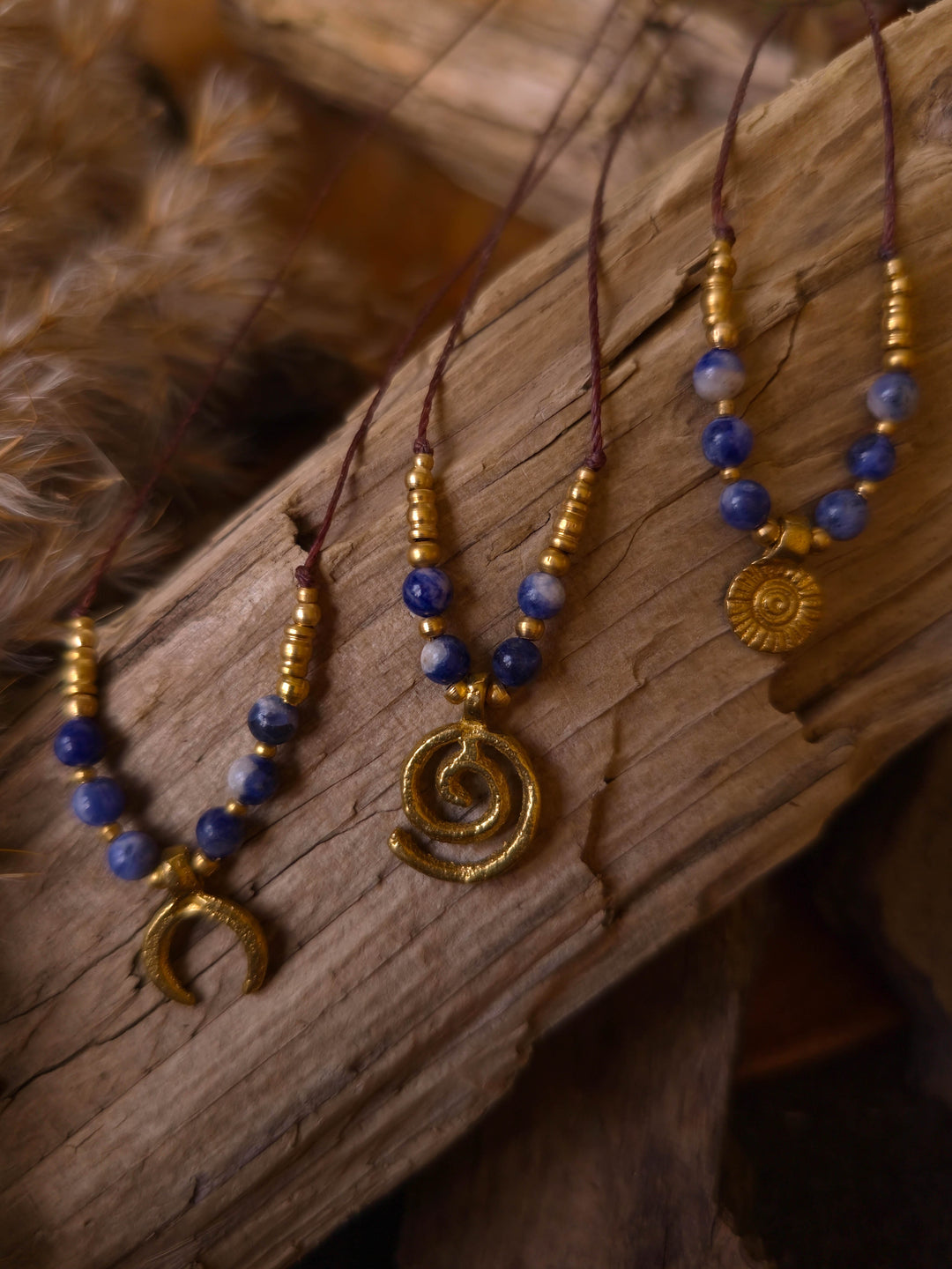 Flow of Life - Blue Sodalite Spiral Necklace