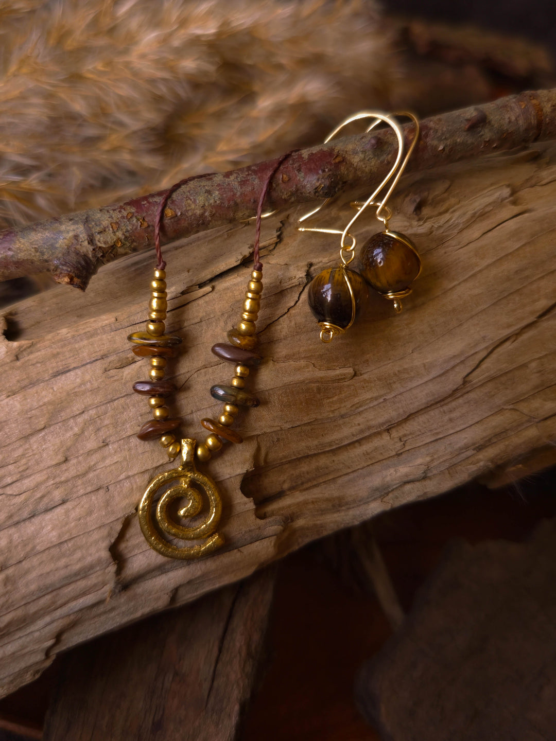 Helix - Tiger's Eye Spiral Necklace