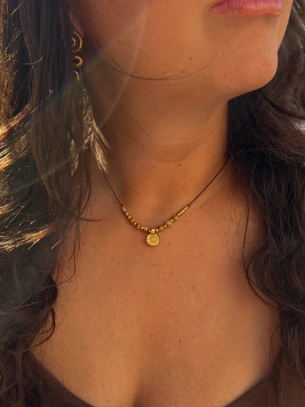 Solara - Jasper Sun Necklace