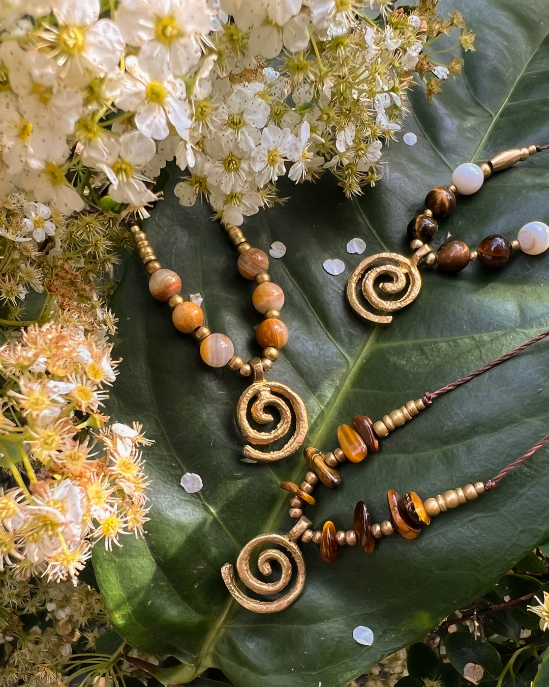 Terra Spiral - Jasper Spiral Necklace