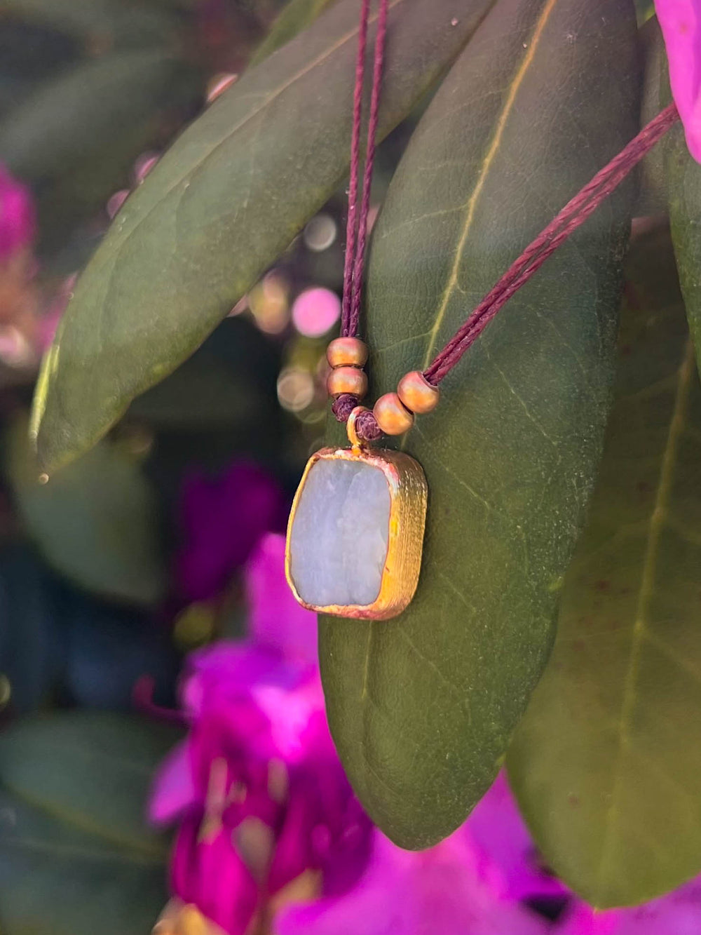 Oceana - Raw Aquamarine Necklace, Goldplated