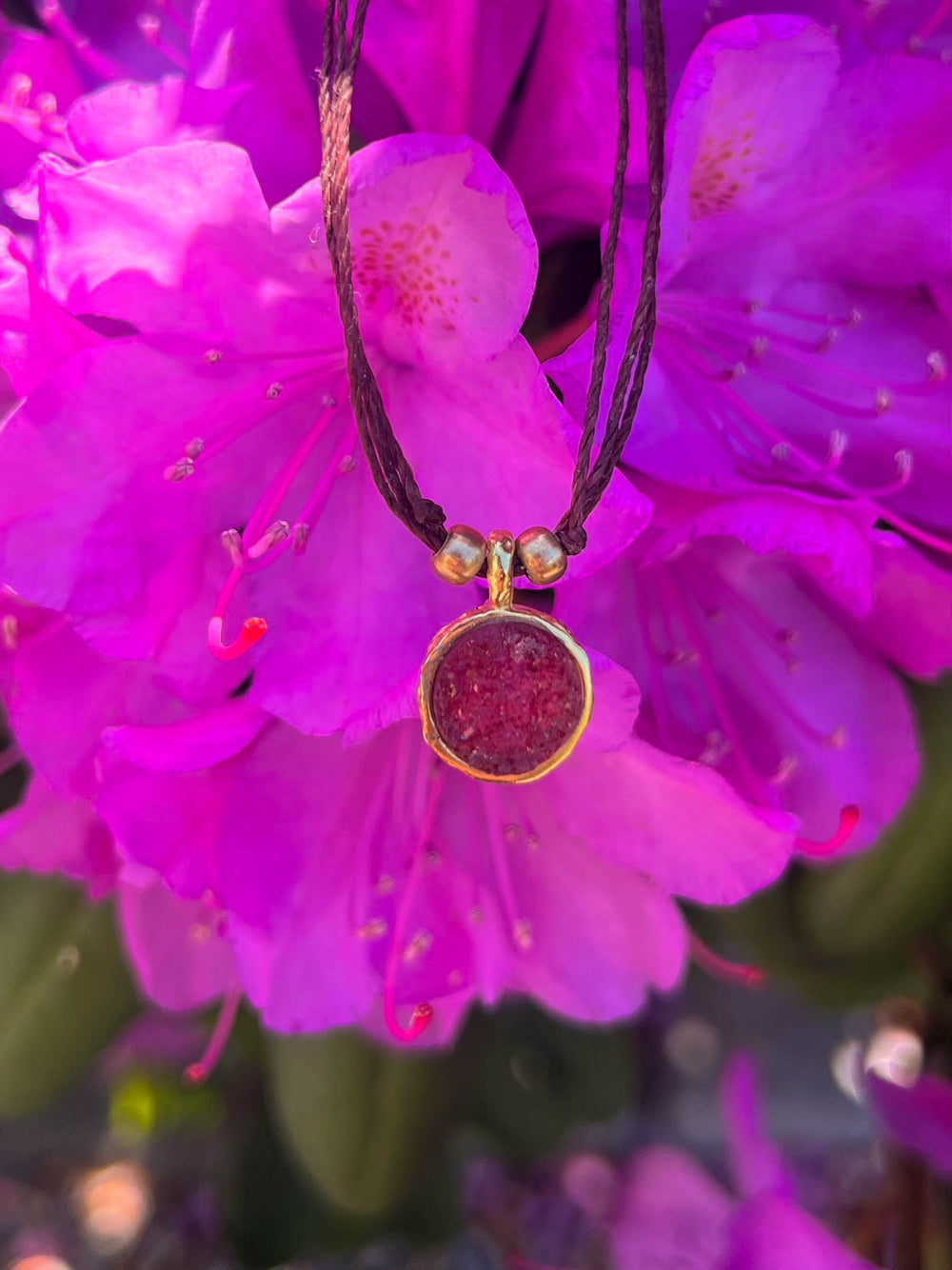 Cherry - Round Cherry Quartz Short Necklace
