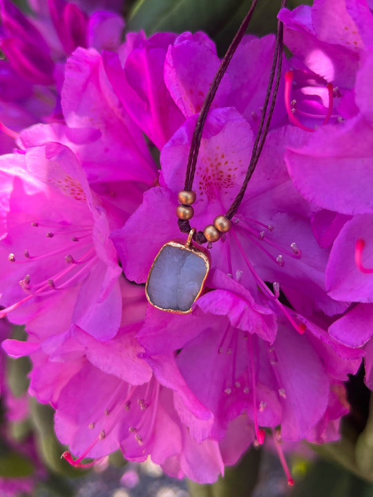 Oceana - Raw Aquamarine Necklace, Goldplated