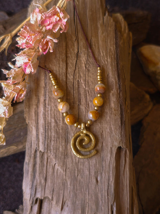 Terra Spiral - Jasper Spiral Necklace