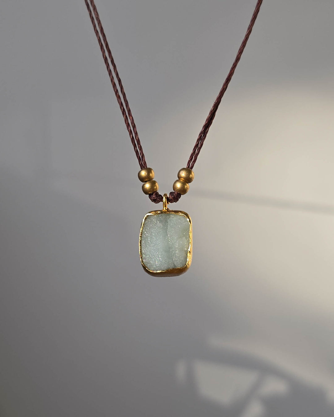 Oceana - Raw Aquamarine Necklace, Goldplated