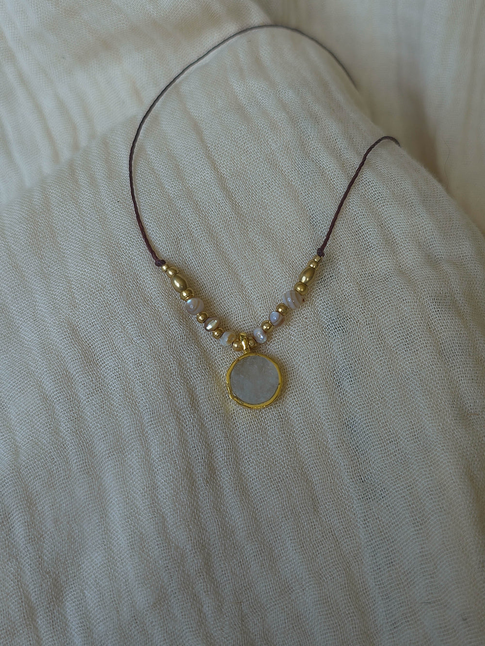 Ocean Fairy - Moonstone Necklace with Shells