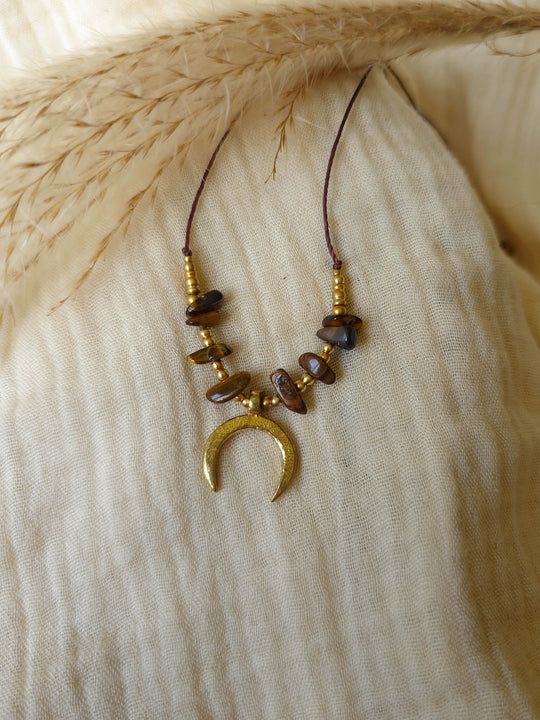 Celesse - Tiger's Eye Moon Necklace