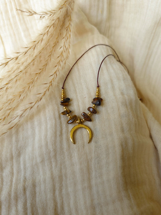 Celesse - Tiger's Eye Moon Necklace