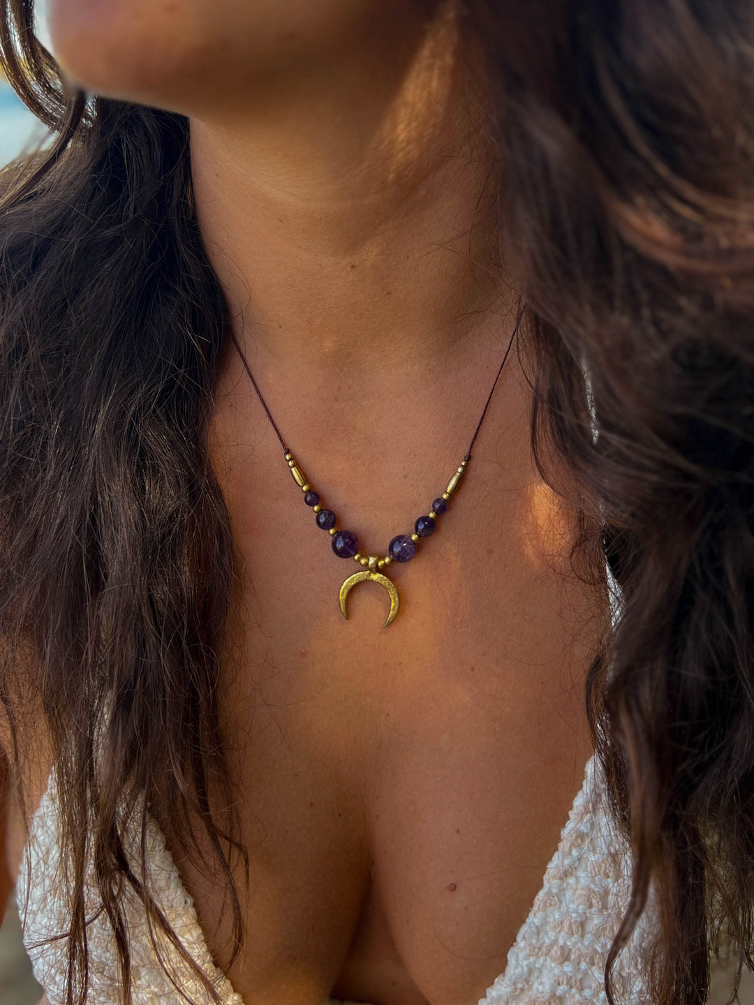Symara - Amethyst Moon Necklace