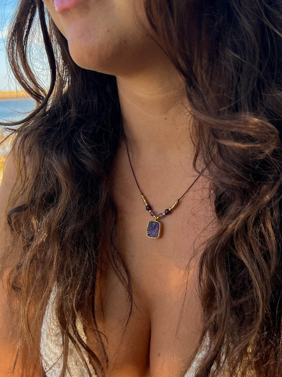 Wild Violet - Raw Purple Amethyst Necklace