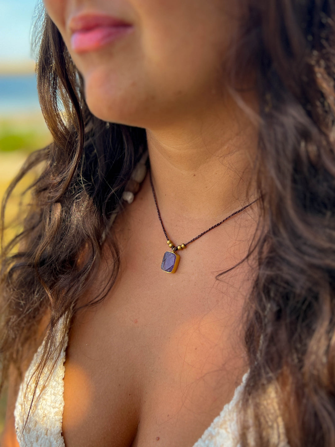 Purple Alchemy - Raw Amethyst Necklace, Goldplated