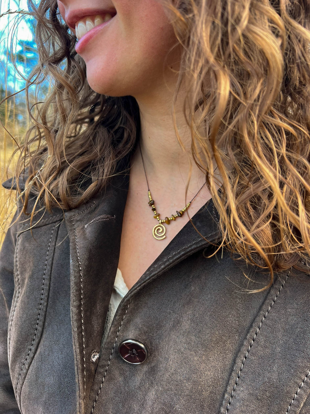 Helix - Tiger's Eye Spiral Necklace