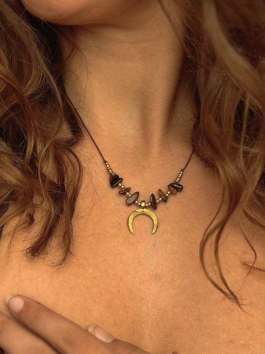 Celesse - Tiger's Eye Moon Necklace