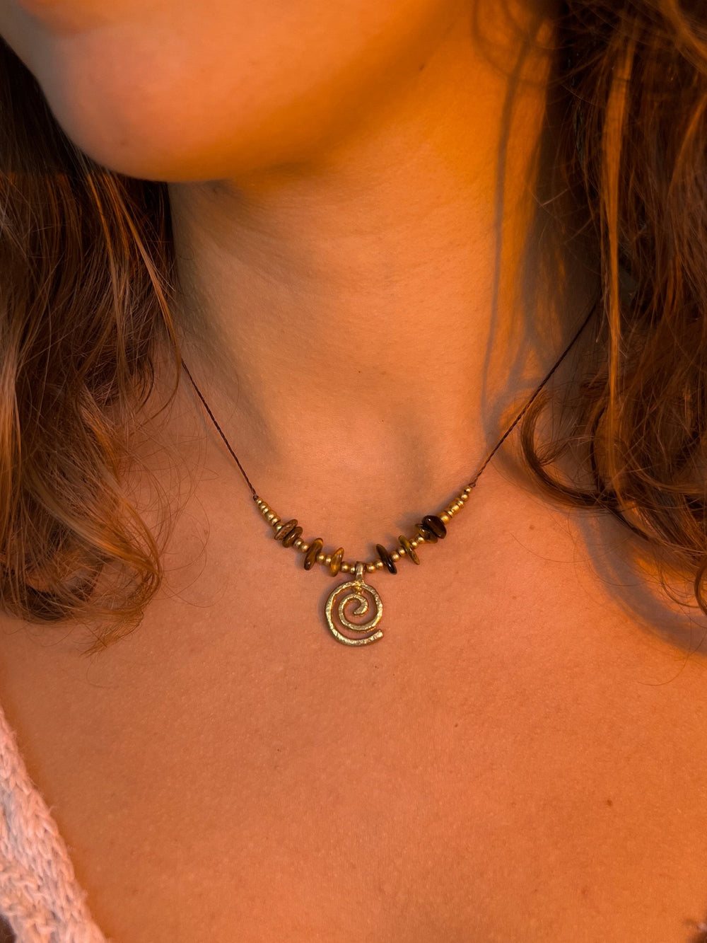 Helix - Tiger's Eye Spiral Necklace